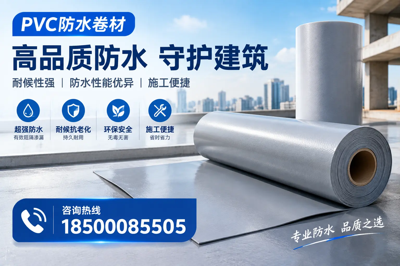 PVC防水卷材的防水效果评测,适合临沧的科学依据